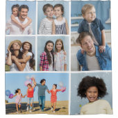 独自の7つのフォトコラージュを作成 シャワーカーテン (正面)