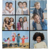 独自の7つのフォトコラージュを作成 シャワーカーテン (正面)