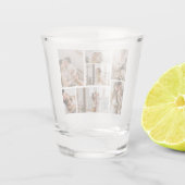 独自の7つのフォトコラージュを作成 ショットグラス (裏面)