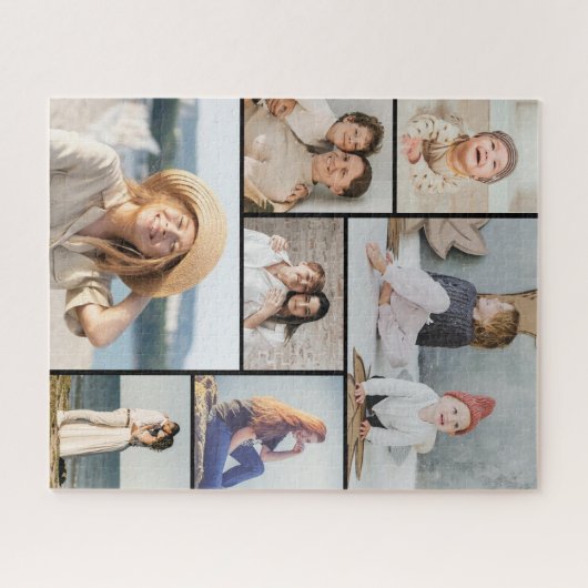 独自の7つのフォトコラージュを作成 ジグソーパズル (横)