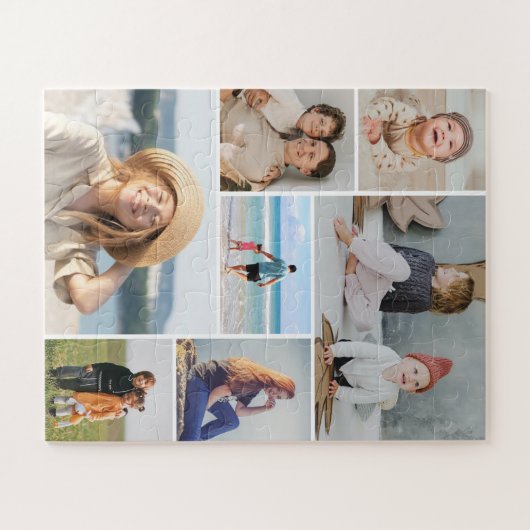 独自の7つのフォトコラージュを作成 ジグソーパズル (横)