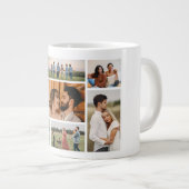 独自の7つのフォトコラージュを作成 ジャンボコーヒーマグカップ (正面右)