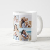 独自の7つのフォトコラージュを作成 ジャンボコーヒーマグカップ (正面右)