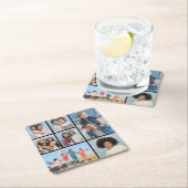 独自の7つのフォトコラージュを作成 スクエアペーパーコースター (インサイチュ)