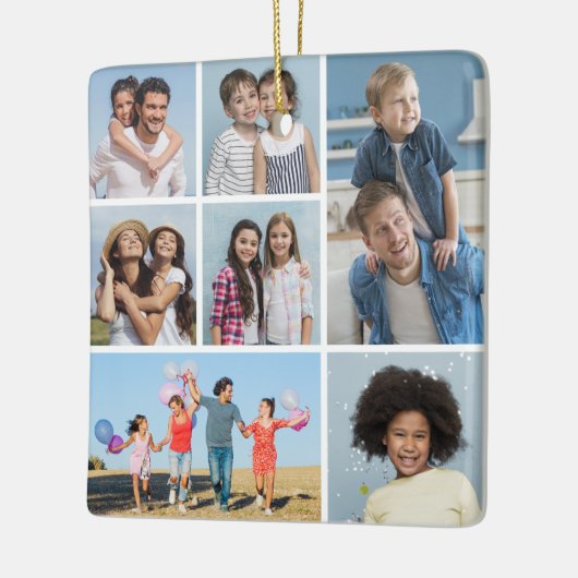 独自の7つのフォトコラージュを作成 セラミックオーナメント (左)