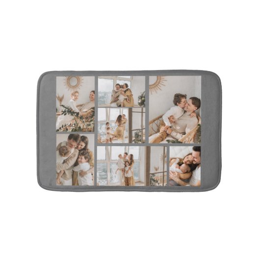 独自の7つのフォトコラージュを作成 バスマット (正面)