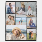 独自の7つのフォトコラージュを作成 フリースブランケット (正面)