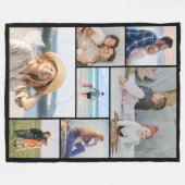 独自の7つのフォトコラージュを作成 フリースブランケット (正面(横))