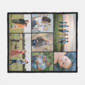 独自の7つのフォトコラージュを作成 フリースブランケット (正面(横))