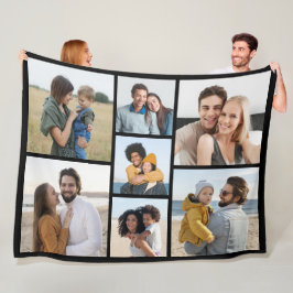 独自の7つのフォトコラージュを作成 フリースブランケット
