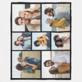 独自の7つのフォトコラージュを作成 フリースブランケット (正面)