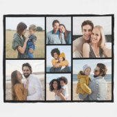 独自の7つのフォトコラージュを作成 フリースブランケット (正面(横))