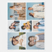 独自の7つのフォトコラージュを作成 フリースブランケット (正面)