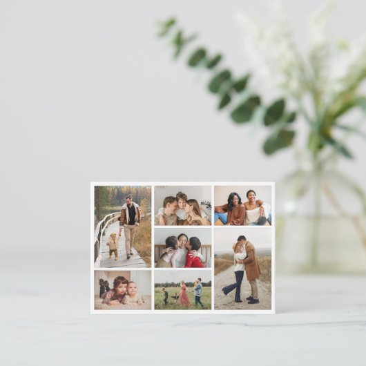 独自の7つのフォトコラージュを作成 プレイスカード (スタンド正面)