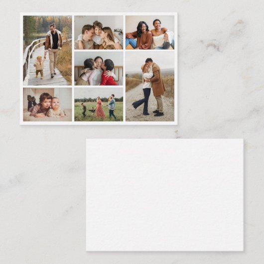 独自の7つのフォトコラージュを作成 プレイスカード (正面/裏面)