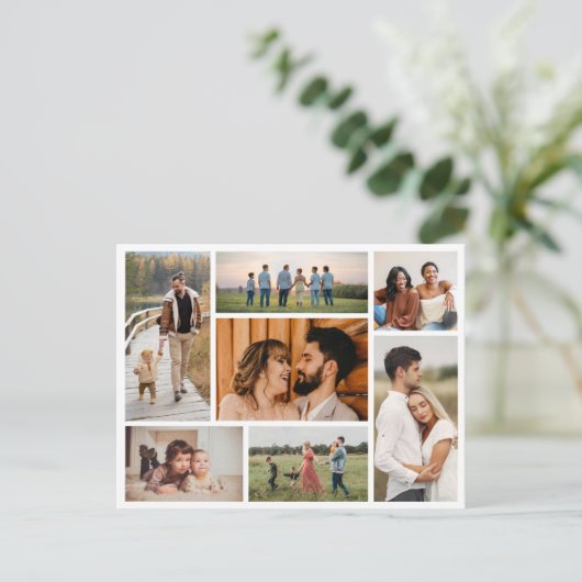 独自の7つのフォトコラージュを作成 ポストカード (スタンド正面)