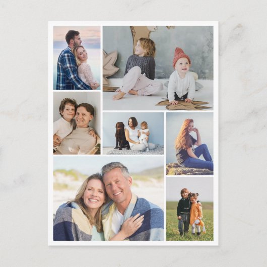 独自の7つのフォトコラージュを作成 ポストカード (正面)