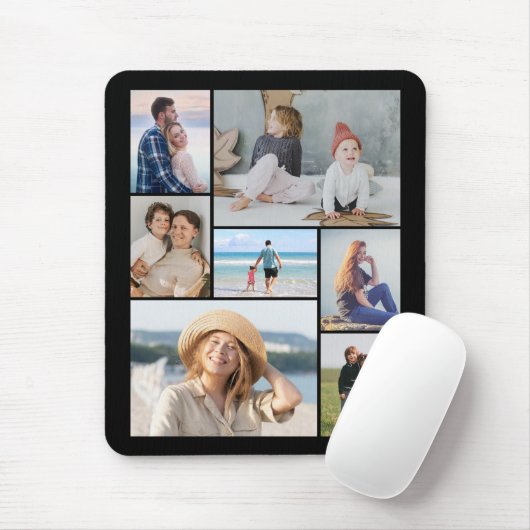 独自の7つのフォトコラージュを作成 マウスパッド (マウス)