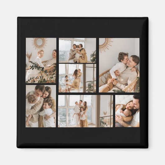 独自の7つのフォトコラージュを作成 マグネット (正面)