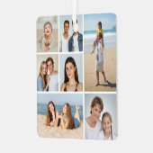 独自の7つのフォトコラージュを作成 メタルオーナメント (正面左)