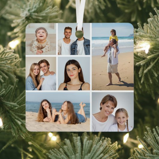 独自の7つのフォトコラージュを作成 メタルオーナメント (インサイチュ)