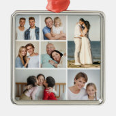独自の7つのフォトコラージュを作成 メタルオーナメント (正面)