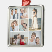 独自の7つのフォトコラージュを作成 メタルオーナメント (左)