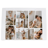 独自の7つのフォトコラージュを作成 ラージペーパーバッグ (正面)