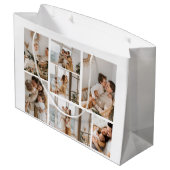 独自の7つのフォトコラージュを作成 ラージペーパーバッグ (裏面アングル)