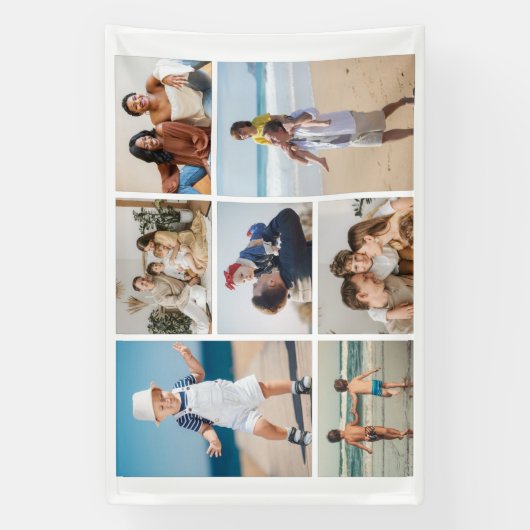 独自の7つのフォトコラージュを作成 横断幕 (縦)