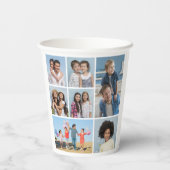 独自の7つのフォトコラージュを作成 紙コップ (裏面)