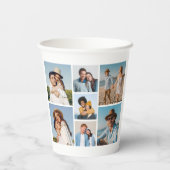 独自の7つのフォトコラージュを作成 紙コップ (裏面)