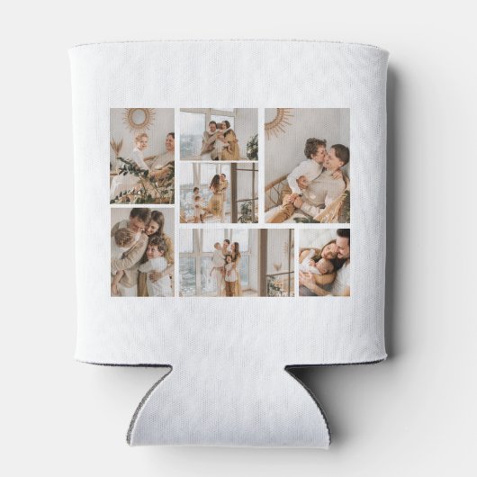 独自の7つのフォトコラージュを作成 缶クーラー (裏面)