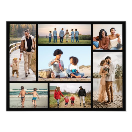 独自の7つのフォトコラージュ写真の拡大を作成 フォトプリント            (正面)
