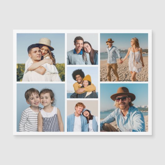 独自の7フォトコラージュ磁気カードを作成 (正面)