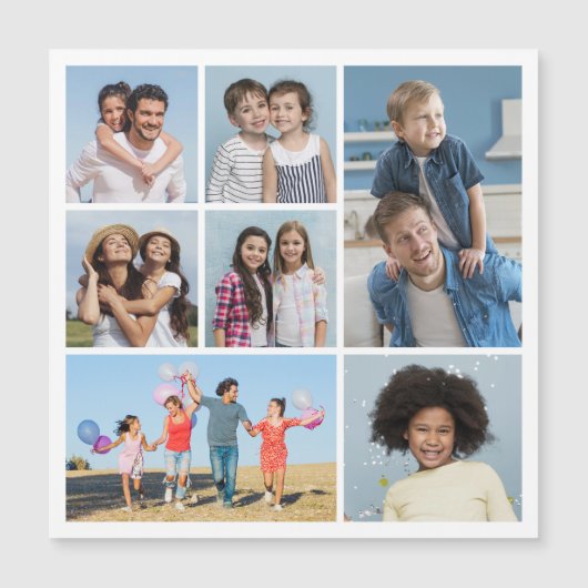 独自の7フォトコラージュ磁気カードを作成 (正面)