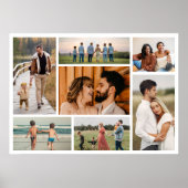 独自の7フォトコラージュ編集可能カラーを作成 ポスター (正面)