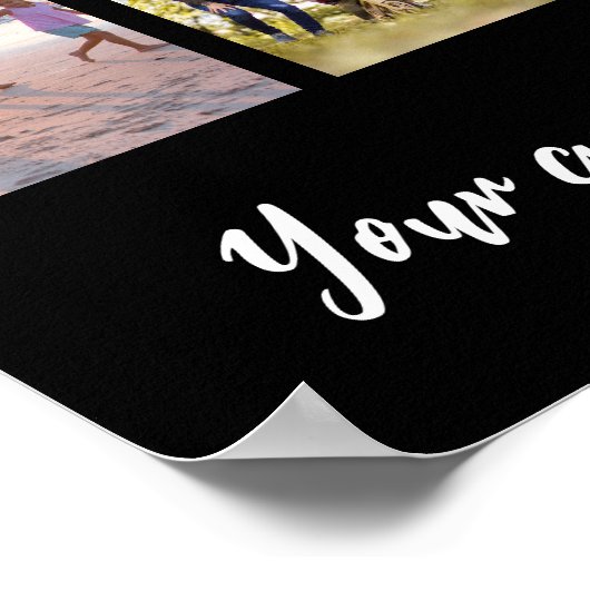 独自の7枚の写真パーソナライズされたコラージュを作成 ポスター (角)