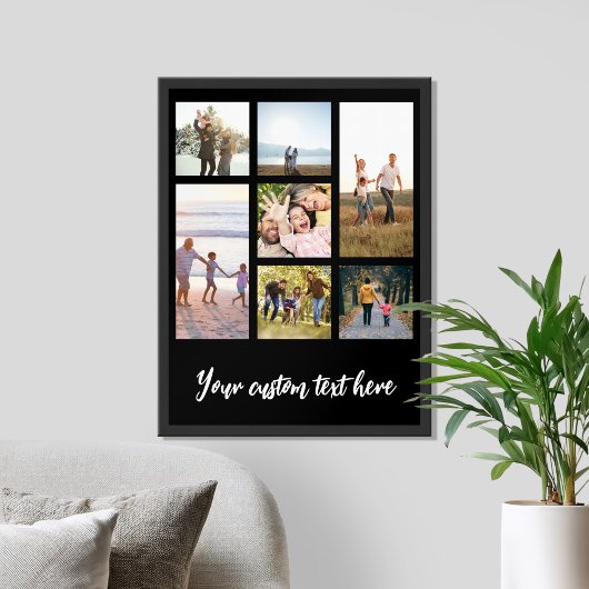 独自の7枚の写真パーソナライズされたコラージュを作成 ポスター