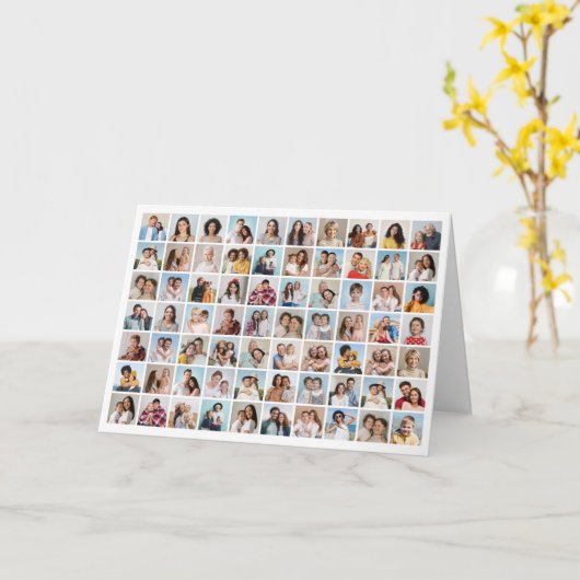 独自の70フォトコラージュを作成 カード (黄色い花)