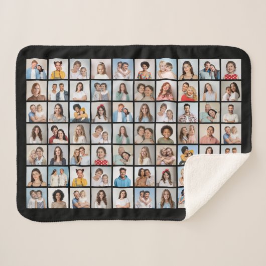 独自の70フォトコラージュを作成 シェルパブランケット (正面(横))