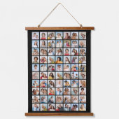 独自の70フォトコラージュを作成 吊り下げ型タペストリー (正面)