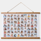 独自の70フォトコラージュを作成 吊り下げ型タペストリー (正面)