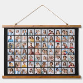 独自の70フォトコラージュを作成 吊り下げ型タペストリー (正面)