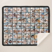 独自の70フォトコラージュフリースブランケットの作成 シェルパブランケット (正面(横))