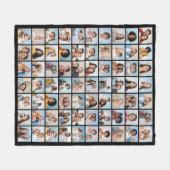 独自の70フォトコラージュフリースブランケットの作成 フリースブランケット (正面(横))