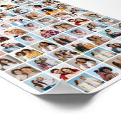 独自の70フォトコラージュ編集可能カラーを作成 ポスター (角)