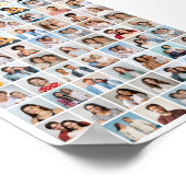 独自の70フォトコラージュ編集可能カラーを作成 ポスター (角)