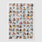 独自の70枚の写真コラージュを作成 編集可能な色 マグネット招待状 (正面)