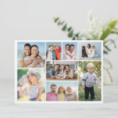 独自の8つのフォトコラージュあいさつ文を作成する カード (スタンド正面)